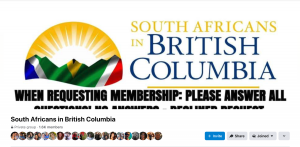 South Africans in British Columbia